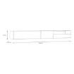Forte Настенный шкаф для телевизора, 270 см, Lewisville, Secret Grey/Дуб Валенсия, LWSTH131-M829 - Home Club, изображение 8