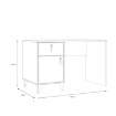 Forte Письменный стол в стиле лофт 120x60 см с ящиком и тумбой Lya, LYAB211-M687 - Home Club, изображение 4