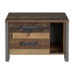 Forte Прикроватный столик 60 см с ящиками Clif Old – Wood Vintage/Beton, CLFK021-C546 - Home Club, изображение 2