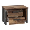 Forte Прикроватный столик 60 см с ящиками Clif Old – Wood Vintage/Beton, CLFK021-C546 - Home Club, изображение 5