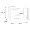 Forte Прикроватный столик 60 см с ящиками Clif Old – Wood Vintage/Beton, CLFK021-C546 - Home Club, изображение 6