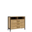 Forte Комода 110 см Oriental Tree Дуб Bartex/Чорний Hdf, HUDK212-M524 - Home Club, зображення 2