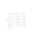Forte Комода 110 см Oriental Tree Дуб Bartex/Чорний Hdf, HUDK212-M524 - Home Club, зображення 4