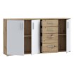 Forte Комода 160 см Net 106 Білий/Дуб Artisan, IKLK241-C830 - Home Club, зображення 4