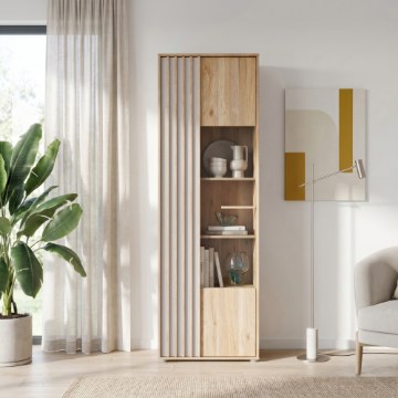 Forte Витрина 65 см Arank «Песочный»/«Дуб Маувелла», AXKV821L-M802 - Home Club