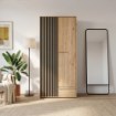 Forte Шафа 95 см Arank, дуб «Маувелла»/чорний, AXKS921L-M635 - Home Club