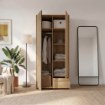 Forte Шафа 95 см Arank, дуб «Маувелла»/чорний, AXKS921L-M635 - Home Club, зображення 2