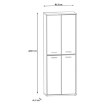 Forte Шкафчик 90 см Keflavik, белый/графитовый, KFLS822-J53 - Home Club, изображение 6