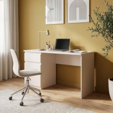 Forte Письменный стол 120 см Lisson, песочного цвета, LSQB211LM-U60 - Home Club