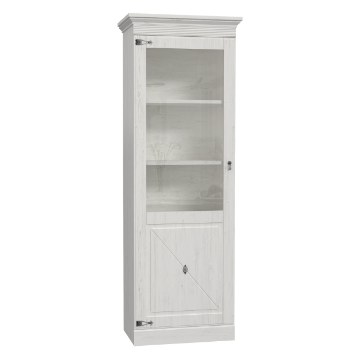 Forte Узкая витрина шириной 70 см Encanto, белая сосна, ENCV712L-S13 - Home Club