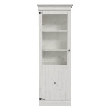 Forte Узкая витрина шириной 70 см Encanto, белая сосна, ENCV712L-S13 - Home Club