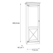 Forte Узкая витрина шириной 70 см Encanto, белая сосна, ENCV712L-S13 - Home Club, изображение 4