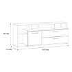 Forte Тв-тумба в стиле винтаж-лофт, 160 см, Jacky Old – Wood Vintage/Beton, JCKT135L-C754 - Home Club, изображение 6