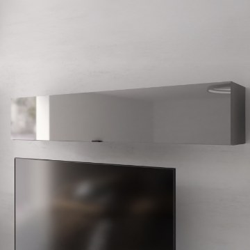 Forte Шкафчик 165 см Poole, серый/стекло светло-серого цвета Opti, ENJH131-M534 - Home Club