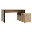 Forte Письмовий стіл 120 см Archbox, дуб Artisan/чорний, T2KB231L-M625 - Home Club, зображення 4