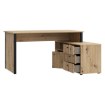 Forte Письмовий стіл 120 см Archbox, дуб Artisan/чорний, T2KB231L-M625 - Home Club, зображення 5