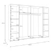 Forte Шафа 270 см Bellevue «Пісочний»/«Дуб Маувелла», NRGS82511-M802 - Home Club, зображення 10
