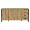 Forte Комода 185 см Kirikus, дуб Artisan/чорний матовий, KUSK243-C934 - Home Club, зображення 2