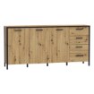 Forte Комода 185 см Kirikus, дуб Artisan/чорний матовий, KUSK243-C934 - Home Club, зображення 4