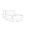 Forte Подростковая кровать 120x200 см Snow, белая, SNWL222-C50 - Home Club, изображение 3