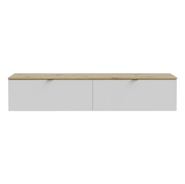 Forte Настенный шкаф для телевизора 180 см Libertad, дуб Artisan/белый, LBTT121-M956 - Home Club