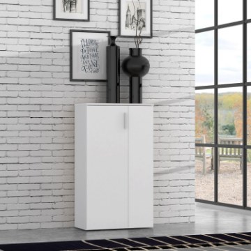 Forte Шкафчик для обуви 70 см Net106, белый, BTS321-120 - Home Club