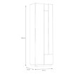 Forte Узкая витрина шириной 60 см Lewisville Secret Grey/Дуб Валенсия, LWSV711-M829 - Home Club, изображение 8
