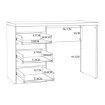 Forte Белый письменный стол 110x50 см с 3 ящиками, MT974-Z12M - Home Club, изображение 5
