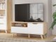Forte Тв-тумба 125 см Vankka «Дубовая доска»/Белый, VNKT121R-L25 - Home Club