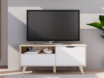 Forte Тв-тумба 125 см Vankka «Дубовая доска»/Белый, VNKT121R-L25 - Home Club