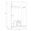 Forte Шкаф шириной 120 см с ящиками Econobox, белый, ECBS832-120 - Home Club, изображение 7