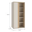 Forte Стелаж 76 см Wexlin, пісочний/дуб Mauvella, WEXR621R-M820 - Home Club, зображення 8