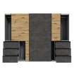 Forte Шкаф-купе 270 см с ящиками Winn 2, дуб Artisan/бетон, W2QS13331-C752 - Home Club, изображение 3