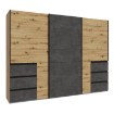 Forte Шкаф-купе 270 см с ящиками Winn 2, дуб Artisan/бетон, W2QS13331-C752 - Home Club, изображение 4
