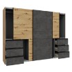 Forte Шкаф-купе 270 см с ящиками Winn 2, дуб Artisan/бетон, W2QS13331-C752 - Home Club, изображение 5