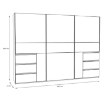 Forte Шкаф-купе 270 см с ящиками Winn 2, дуб Artisan/бетон, W2QS13331-C752 - Home Club, изображение 6