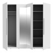 Forte Шафа з дзеркалом 230 см Helen, біла, HLNS84-120 - Home Club, зображення 3