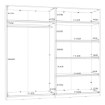 Forte Шафа з дзеркалом 230 см Helen, біла, HLNS84-120 - Home Club, зображення 7