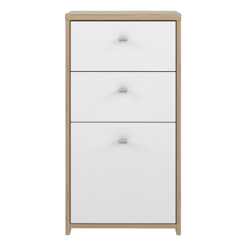 Forte Невелика комода Best Chest, білий/дуб Artisan, SQNK211-C804 - Home Club