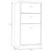 Forte Небольшой комод Best Chest, белый/дуб Artisan, SQNK211-C804 - Home Club, изображение 7