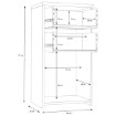 Forte Небольшой комод Best Chest, белый/дуб Artisan, SQNK211-C804 - Home Club, изображение 8