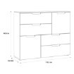 Forte Комод 115 см Sapporo, белый/белый глянцевый, SNNK325-V29 - Home Club, изображение 6