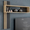 Forte Полиця з ламелями 130 см Joakimis Дуб Mauvella/Чорний, JMXB01-M637 - Home Club