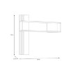 Forte Полиця з ламелями 130 см Joakimis Дуб Mauvella/Чорний, JMXB01-M637 - Home Club, зображення 3