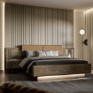 Forte Ліжко з підсвічуванням та тумбочками 160x200 см Savona, дуб античний/бежевий, SVNL1162B-M758 - Home Club