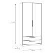 Forte Шкаф шириной 100 см с ящиками Cadixo, дуб Artisan, CDXS87-D78 - Home Club, изображение 6