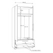 Forte Шкаф шириной 100 см с ящиками Cadixo, дуб Artisan, CDXS87-D78 - Home Club, изображение 7