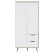 Forte Шафа 100 см із шухлядами Vankka, дубова дошка/білий, VNKS823L-L25 - Home Club, зображення 6
