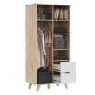 Forte Шафа 100 см із шухлядами Vankka, дубова дошка/білий, VNKS823L-L25 - Home Club, зображення 10