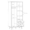 Forte Шафа 100 см із шухлядами Vankka, дубова дошка/білий, VNKS823L-L25 - Home Club, зображення 13